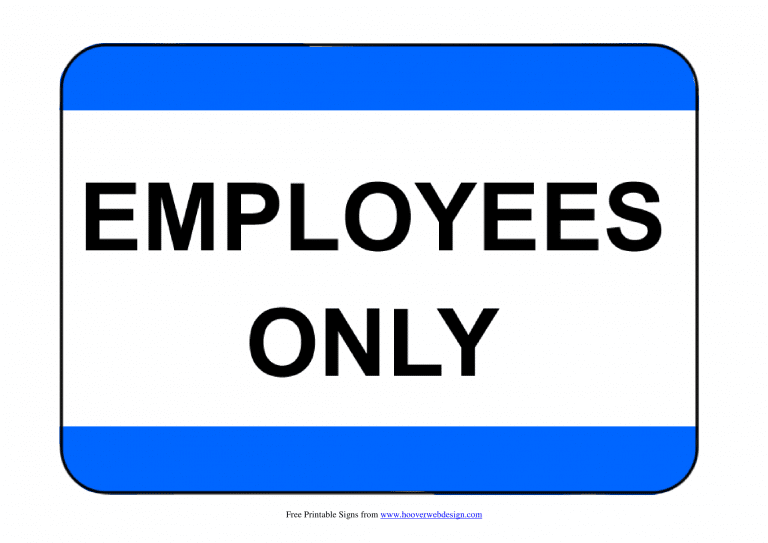 Staff Only Signs Poster Template staff-only-signs-poster-template