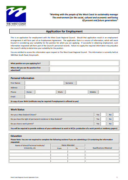 employment application form templates poster template employment application form templates
