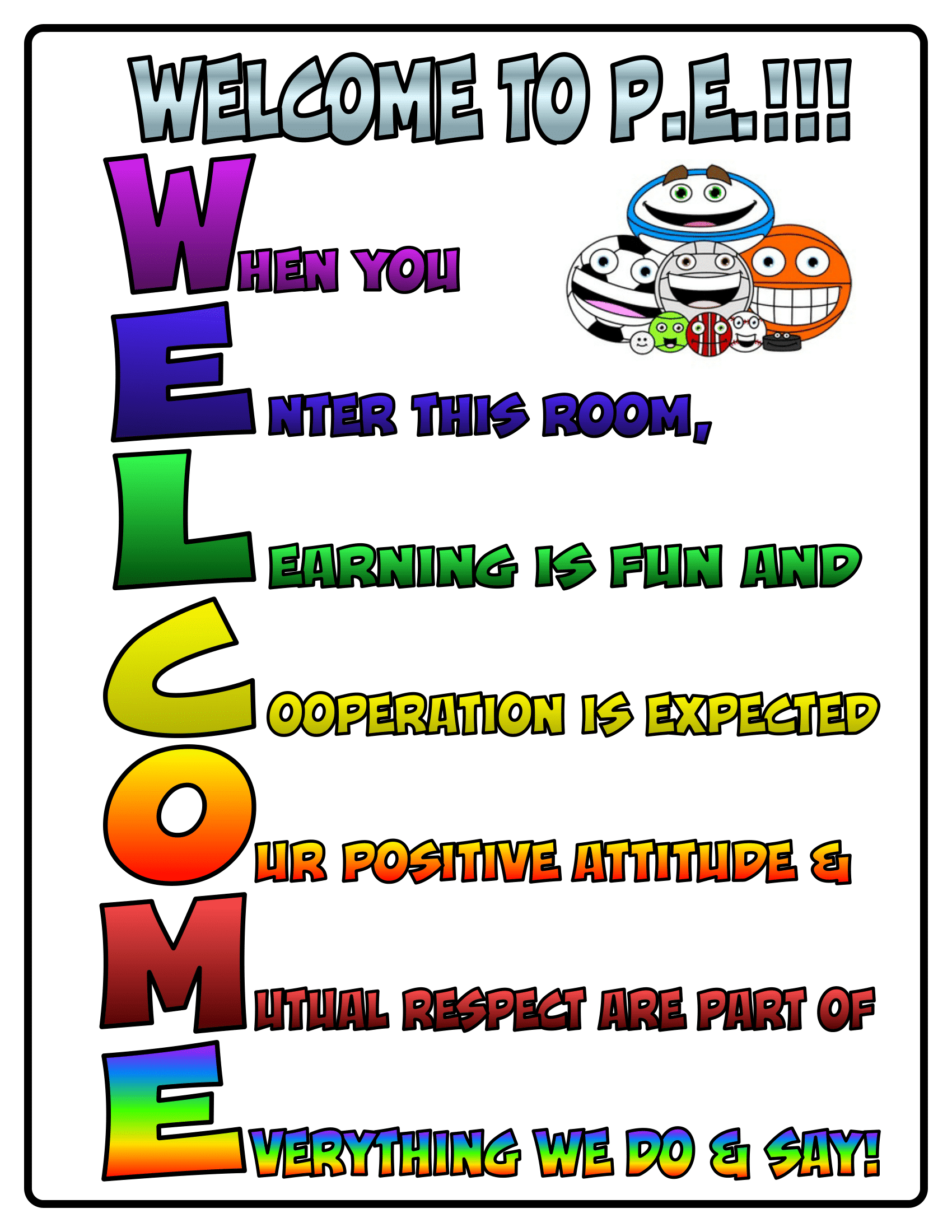 Physical Education Posters Poster Template