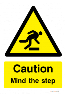 Mind The Step Signs | Poster Template
