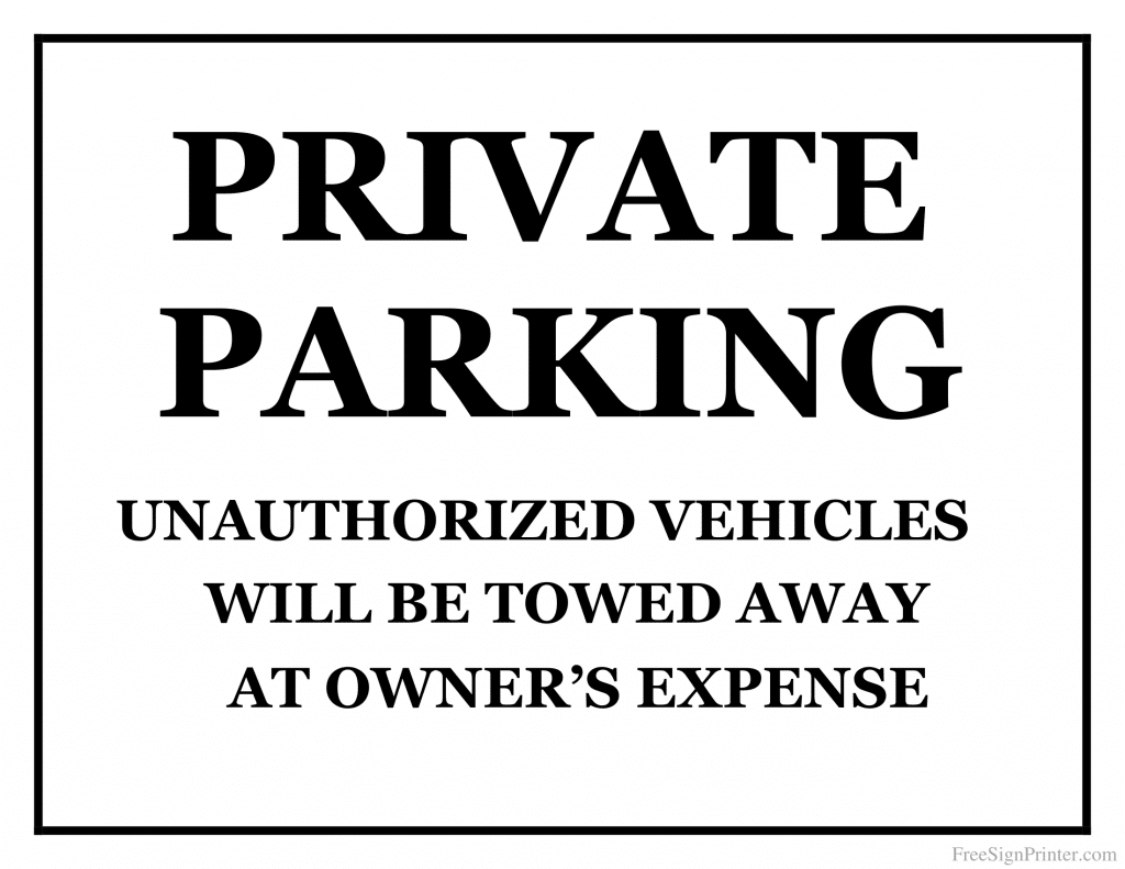 Parking Signs | Poster Template