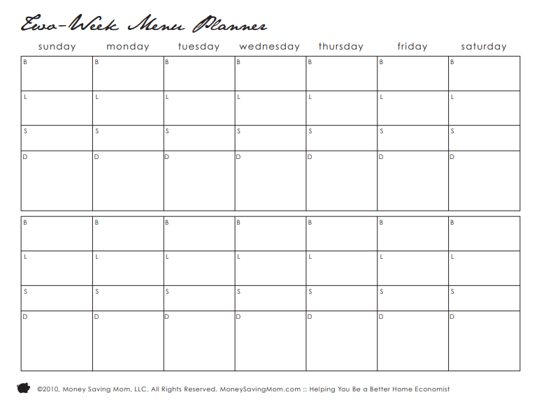 meal plan templates poster template two week menu planner