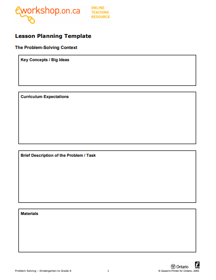 lesson plan templates poster template
