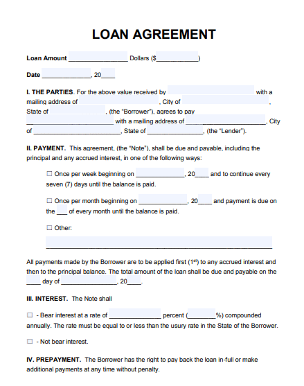 loan contract templates poster template