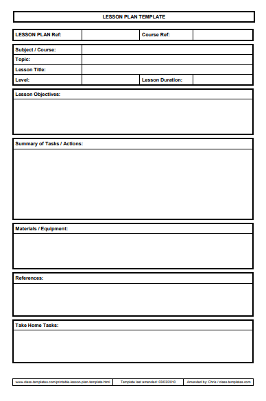 This is a graphic of Printable Lesson Plans with blank This is a photo of Printable Lesson Plans with blank