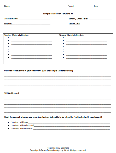 lesson plan templates poster template template for lesson plan