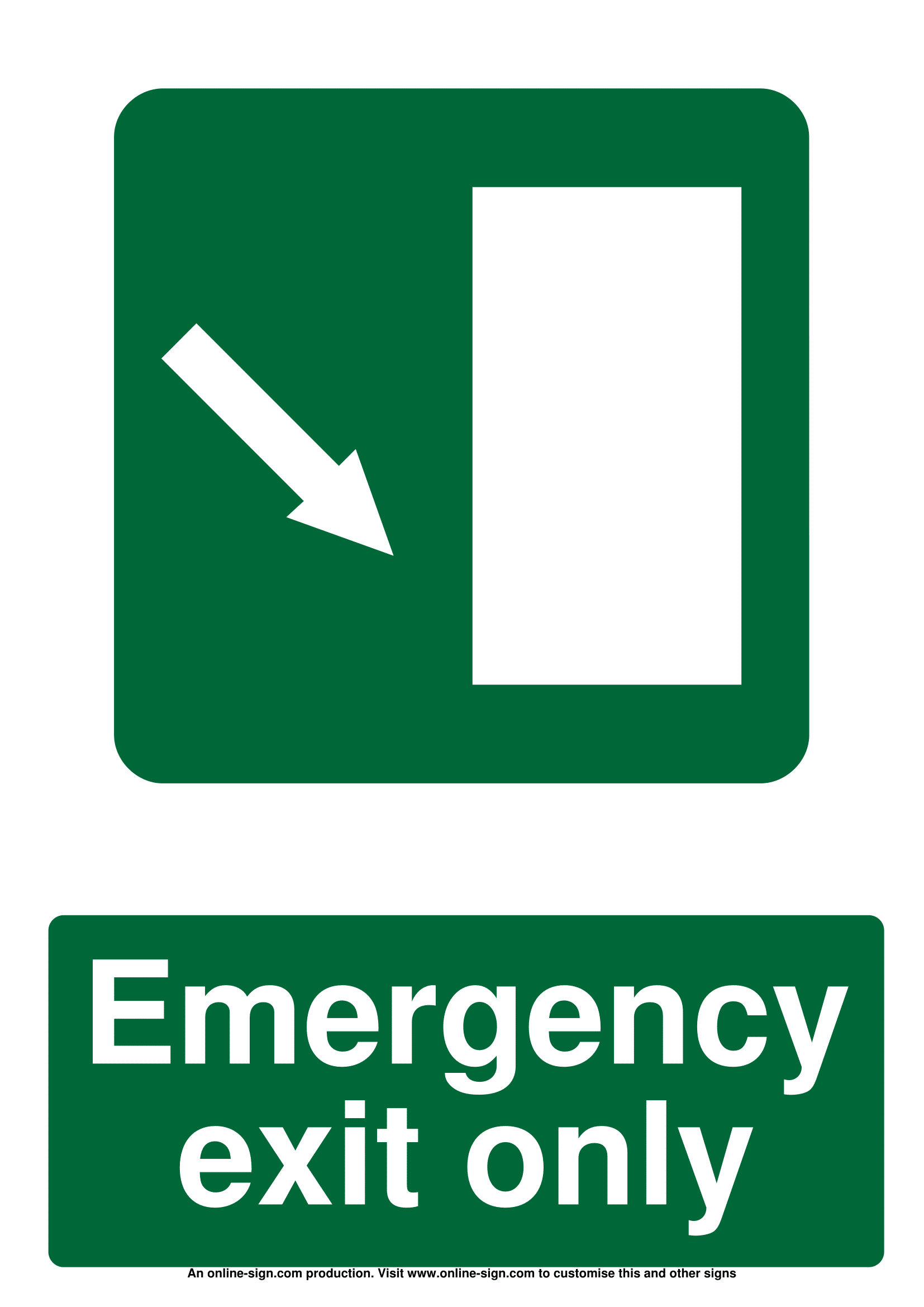Emergency Exit Signs Poster Template