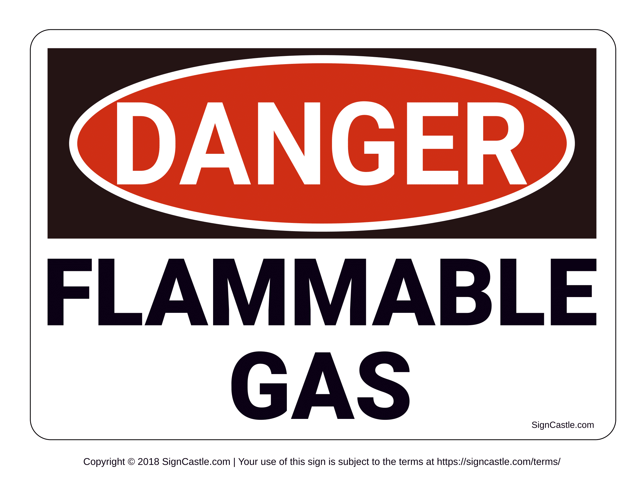 Danger Highly Flammable Gases Sign